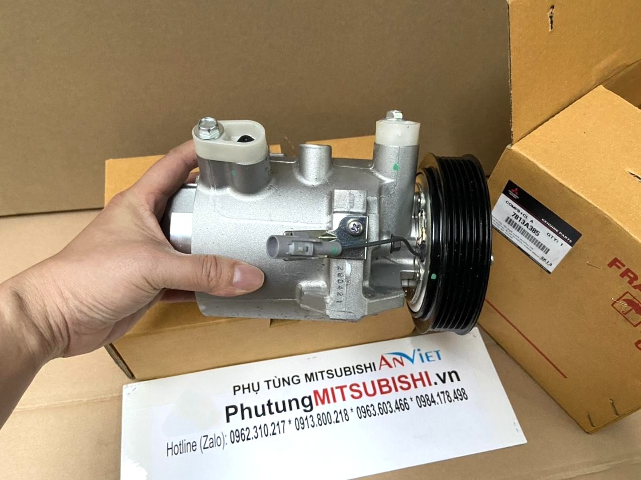 Lốc điều hòa sử dụng cho xe Mitsubishi Attrage - Hàng nhập khẩu chính ngạch 7813A385