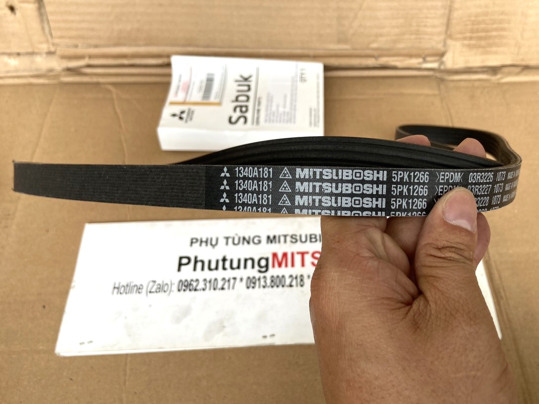Dây curoa tổng, dây curoa bơm nước sử dụng cho xe Mitsubishi Xpander - Hàng nhập khẩu chính ngạch 1340A181
