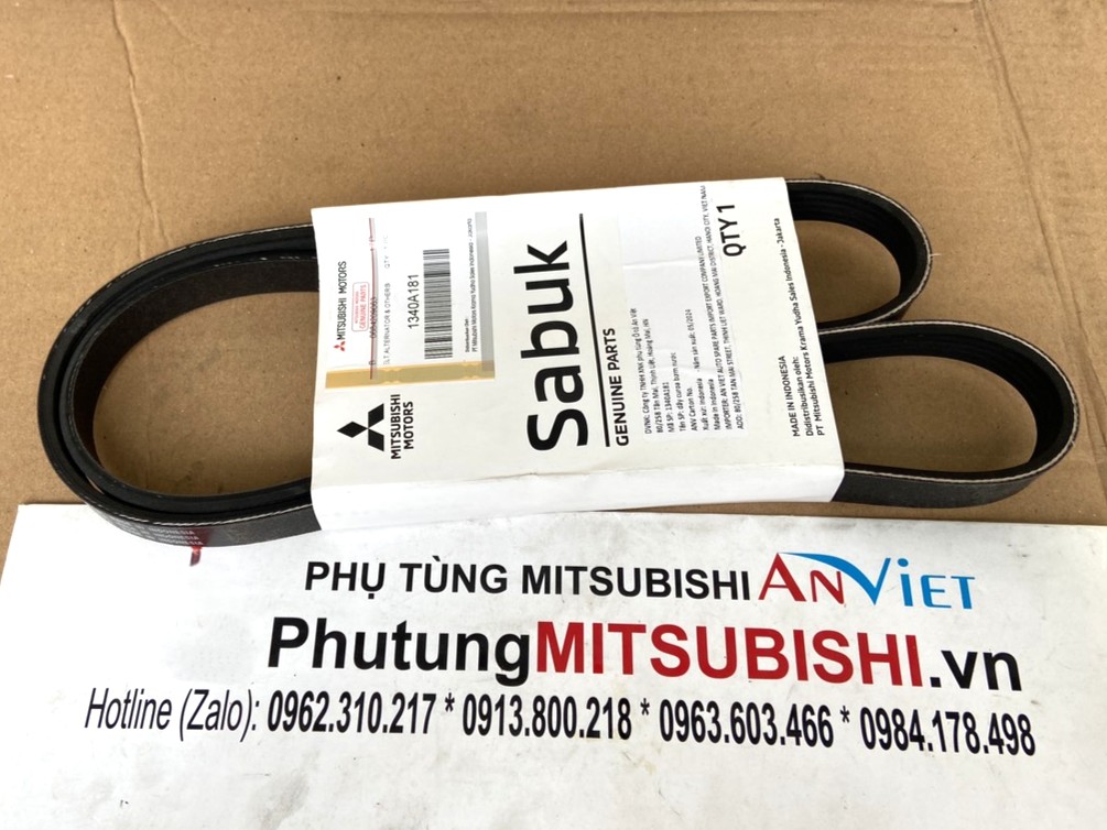 Dây curoa tổng, dây curoa bơm nước sử dụng cho xe Mitsubishi Xpander - Hàng nhập khẩu chính ngạch 1340A181