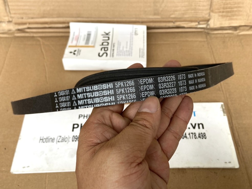Dây curoa tổng, dây curoa bơm nước sử dụng cho xe Mitsubishi Xpander - Hàng nhập khẩu chính ngạch 1340A181