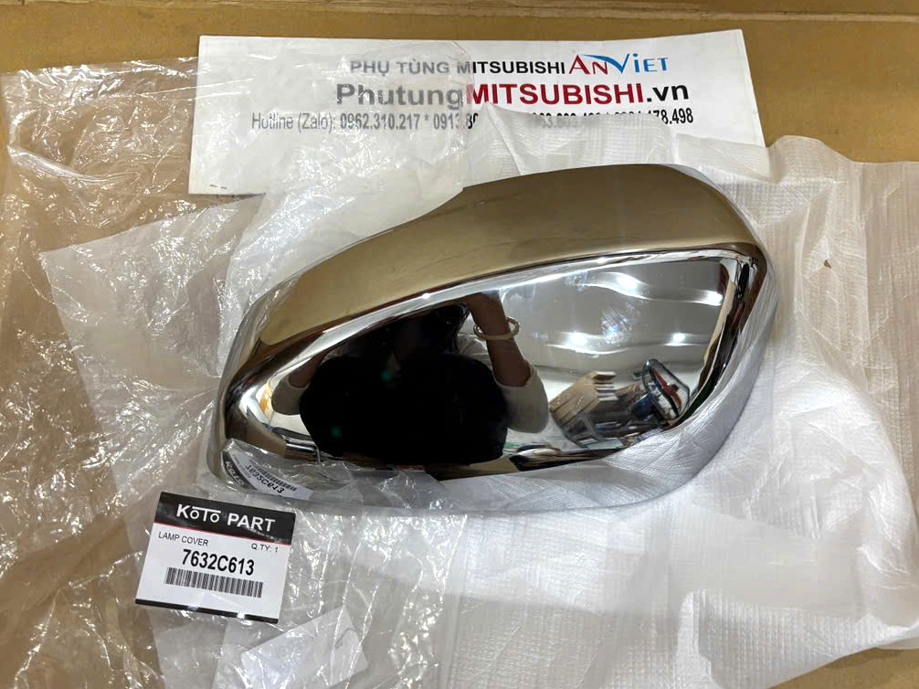 Ốp gương, Gáo gương sử dụng cho Mitsubishi Xpander, Xpander Cross Mạ Crom 7632C613 7632C614