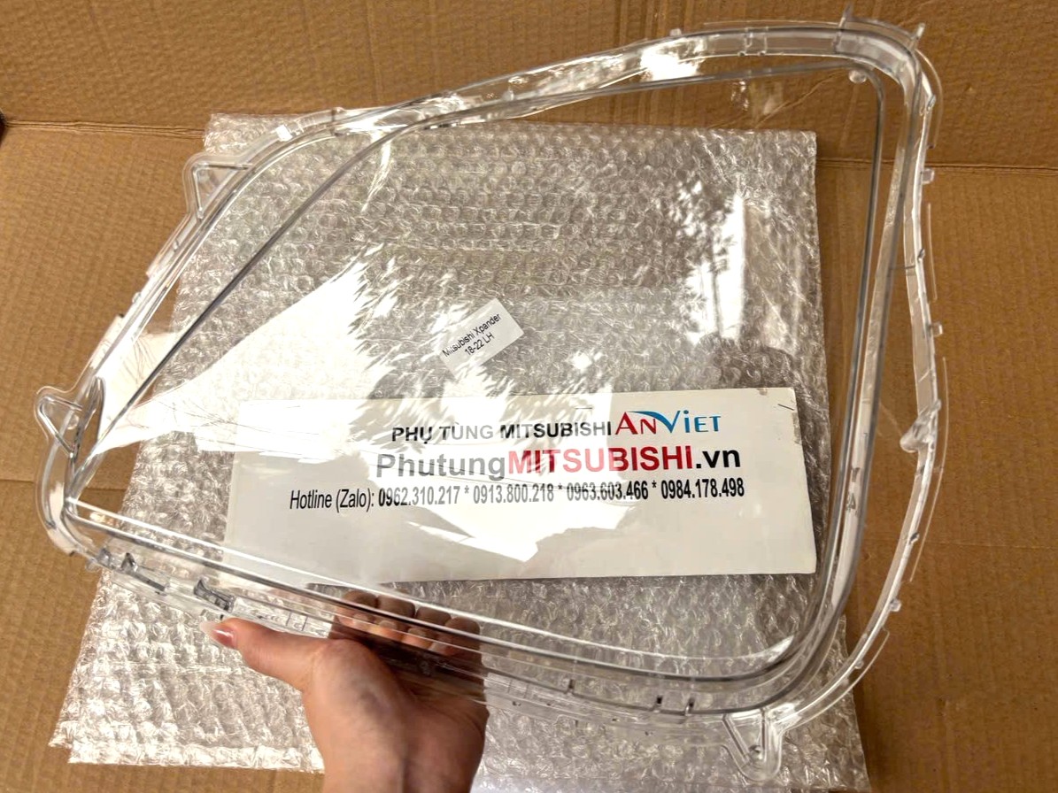 Vỏ, Mặt kính nhựa đèn pha dùng cho xe Xpander 2018-2022 | DEKOSHI DK-8301D121-1, DK-8301D122-1 | Mặt đèn pha của 8301D121, 8301D122