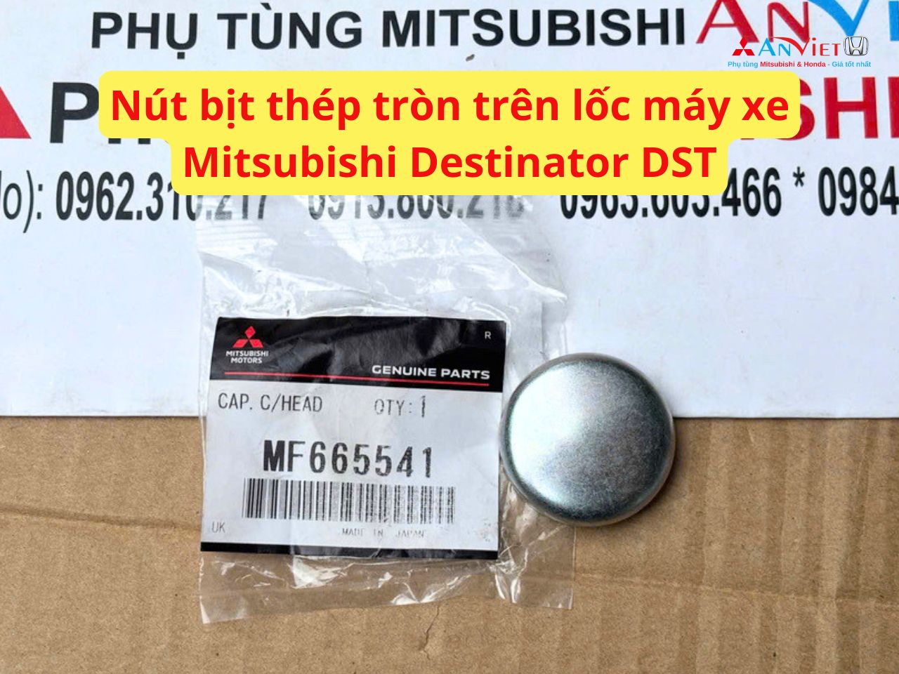 Nút bịt thép tròn trên lốc máy xe Mitsubishi Destinator DST MF665541