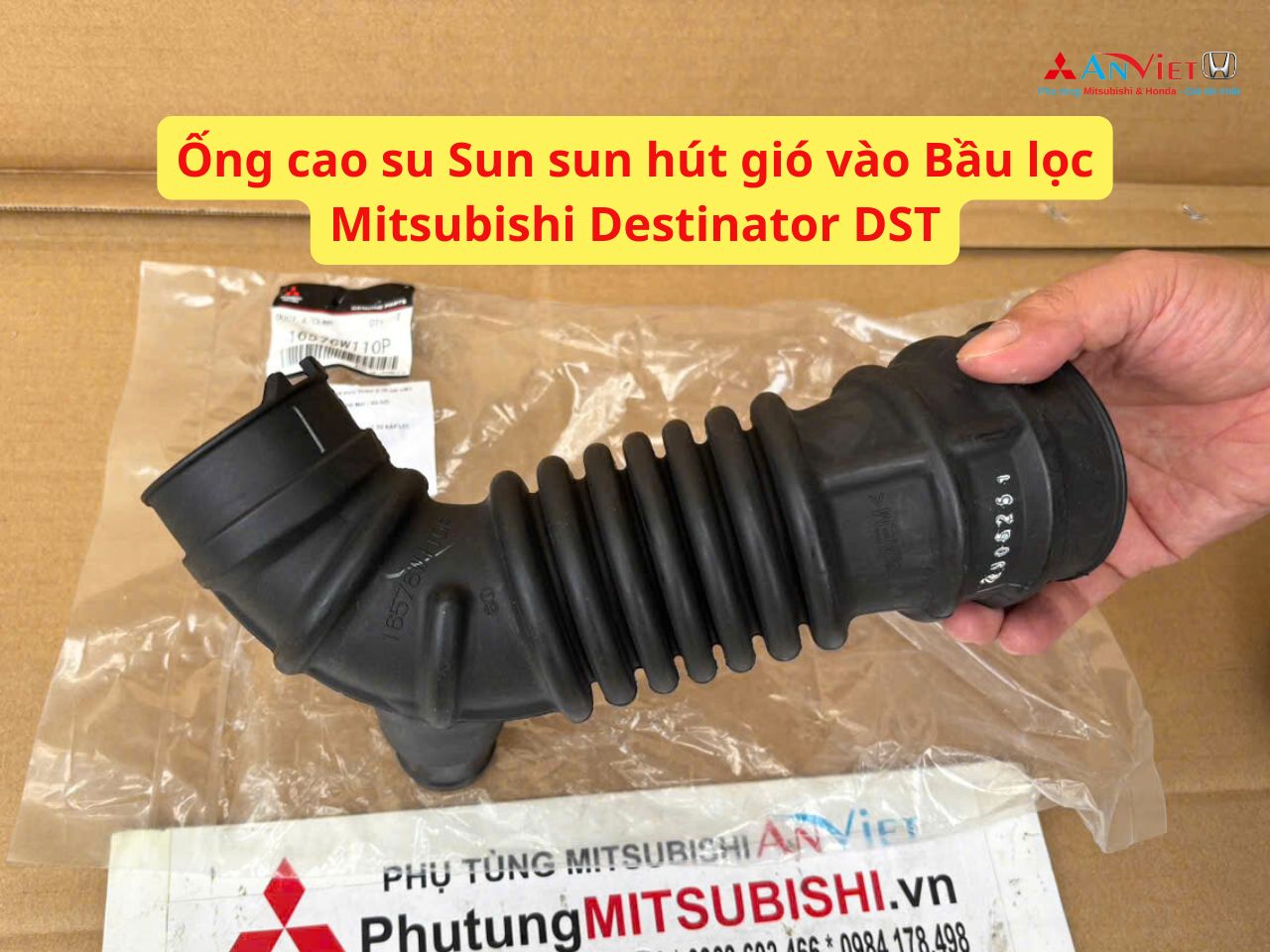 Ống cao su Sun sun hút gió vào Bầu lọc Mitsubishi Destinator DST 16576W110P