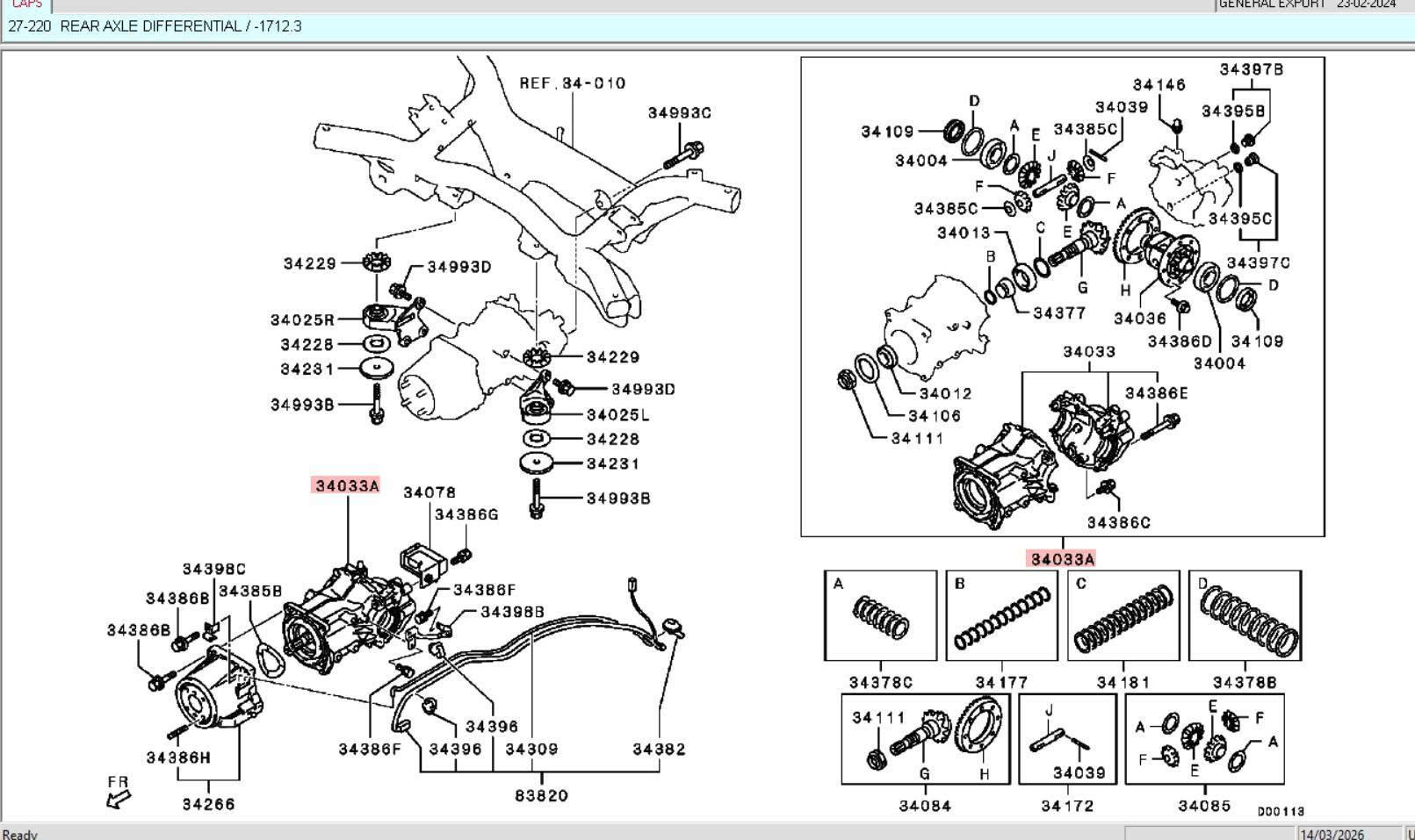 Cụm đùm cầu sau gồm bộ bánh răng vành chậu+ quả dứa+ bánh răng vi sai+ vỏ. . . Xe Mitsubishi Outlander 2018-2024 3501A470 3570A031