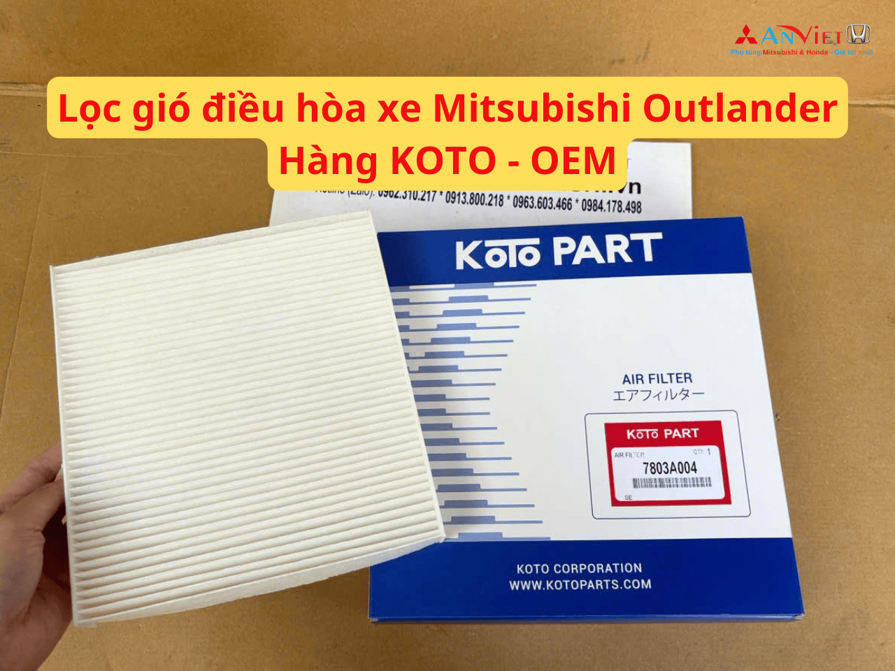 Lọc gió điều hòa xe Mitsubishi Outlander