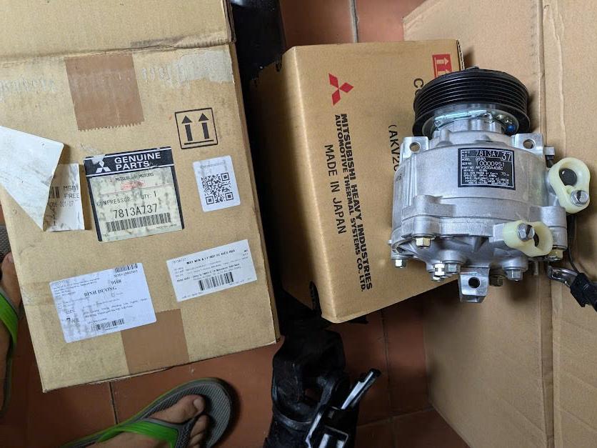 Lốc điều hòa máy lạnh  Mitsubishi Outlander Sport 2014  Mitsubishi  lancer gala Mitsubishi Outlander- mã cụm gồm thân lốc và puly ly hợp lốc máy lạnh