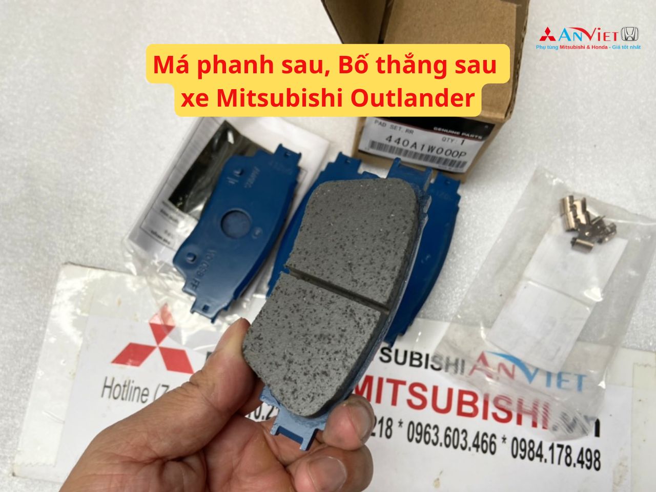 Má phanh sau, Bố thắng sau xe Mitsubishi Outlander