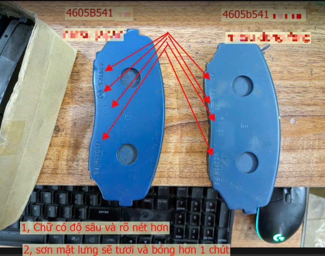 Má phanh trước Mitsubishi Triton Pajero Sport , bố trước 4605B541 