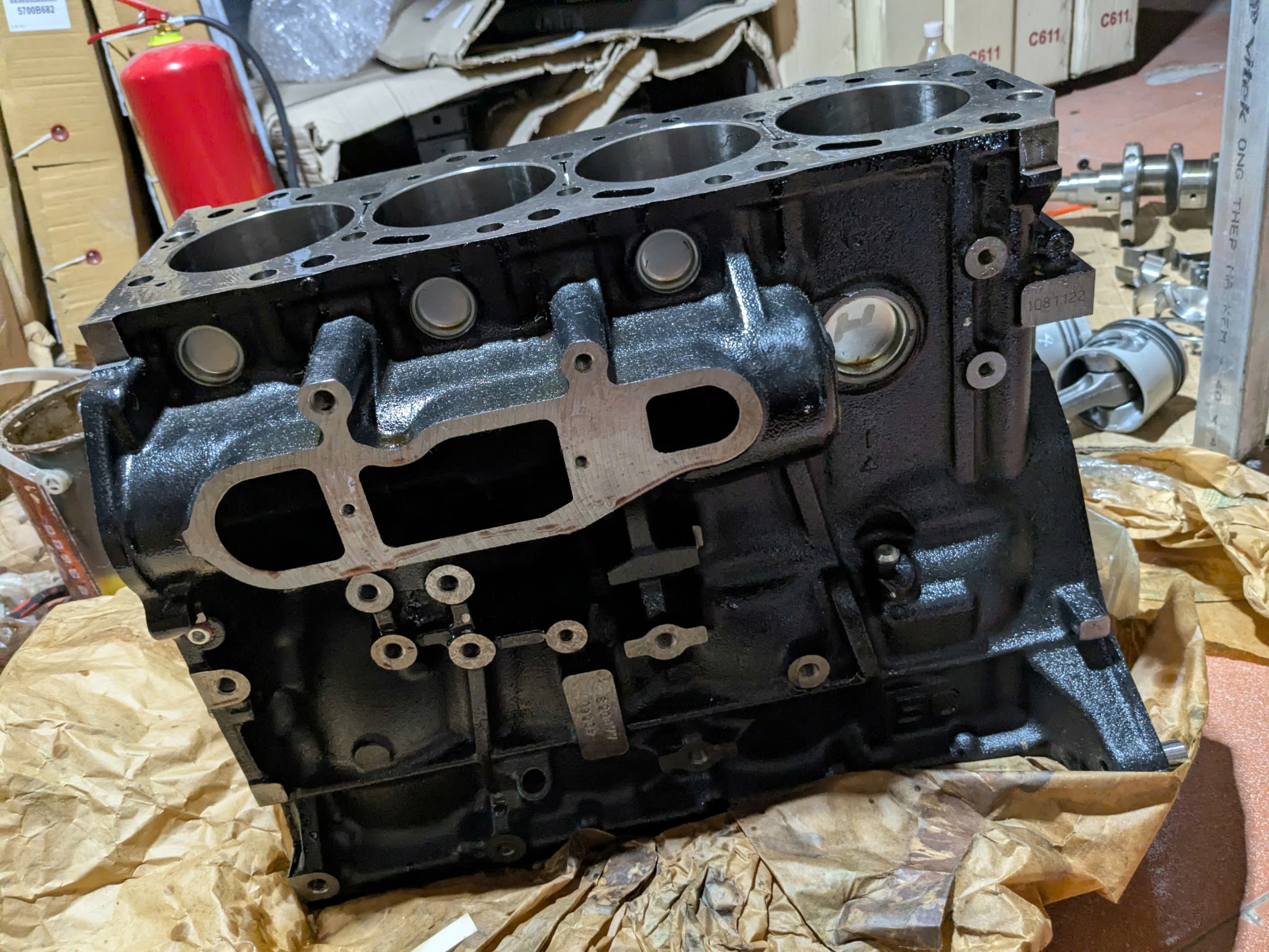 Thân Lốc máy động cơ Xe Mitsubishi Triton 2008-2019 , Mitsubishi Pajero Sport 2010-2018, máy dầu 4D56U 2.5 1050B247 1050B382