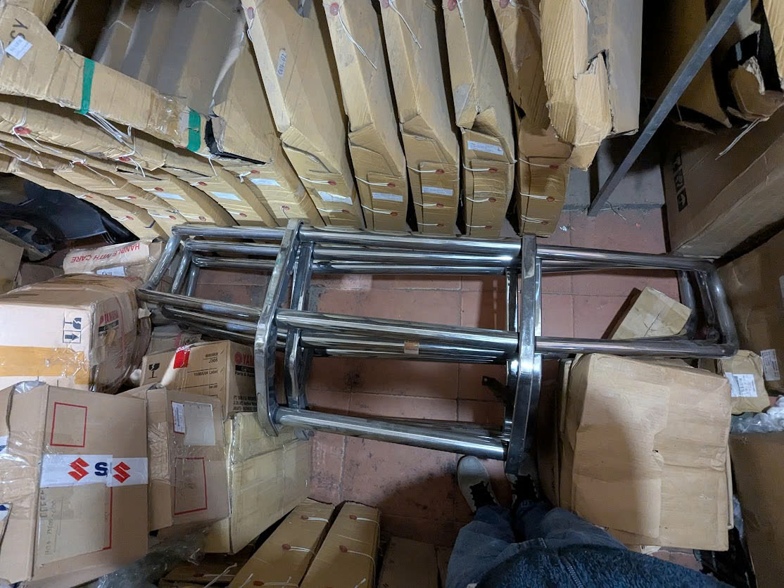 Bộ cản trước Inox Pajero v31 v32 v33 v43 v45 v73 v93  dài 2100 mm- cao 620 mm