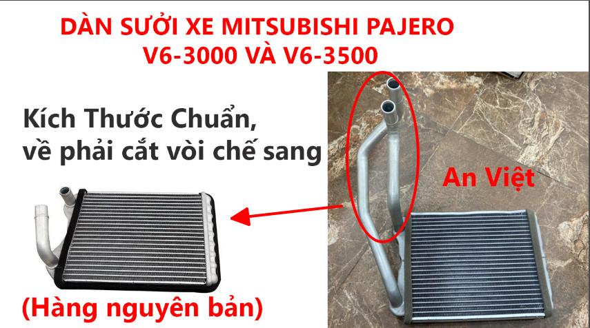 Dàn sưởi xe Mitsubishi Pajero V6-3000 và Pajero V6-3500