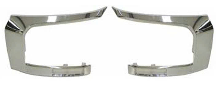 62080A000P 62081A000P Ốp nẹp mạ cản trước Mitsubishi Triton 2024 2025 cạnh đèn Pha gầm to cong CHỮ C CHROME