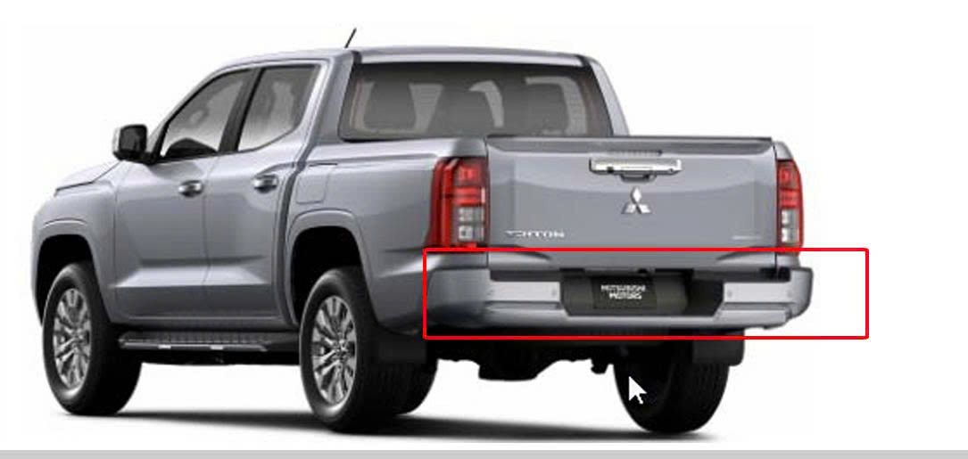 85010A040P  Cản sau Mitsubishi Triton 2024 2025 BẢN pRE VÀ glX