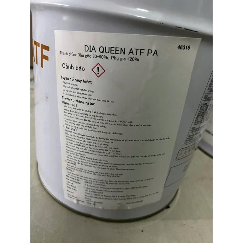 DẦU HỘP SỐ xe Mitsubishi Triton 2015- 2025 Dầu hộp số Mitsubishi ATF PA