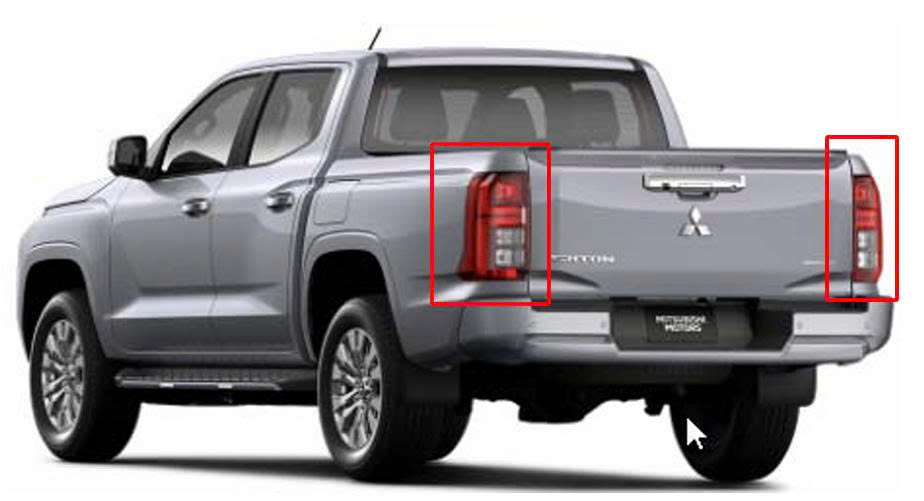 ĐÈN HẬU Mitsubishi Triton 2024 2025 2026 trái phải Lh Rh  bản pre bản Athhlete và bản Glx