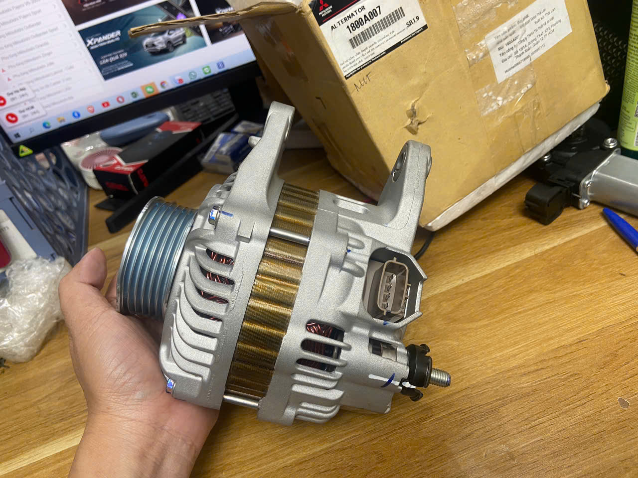 Thanh lý Máy phát Mitsubishi Triton 2014-2018 và Pajero Sport | Động cơ 4D56