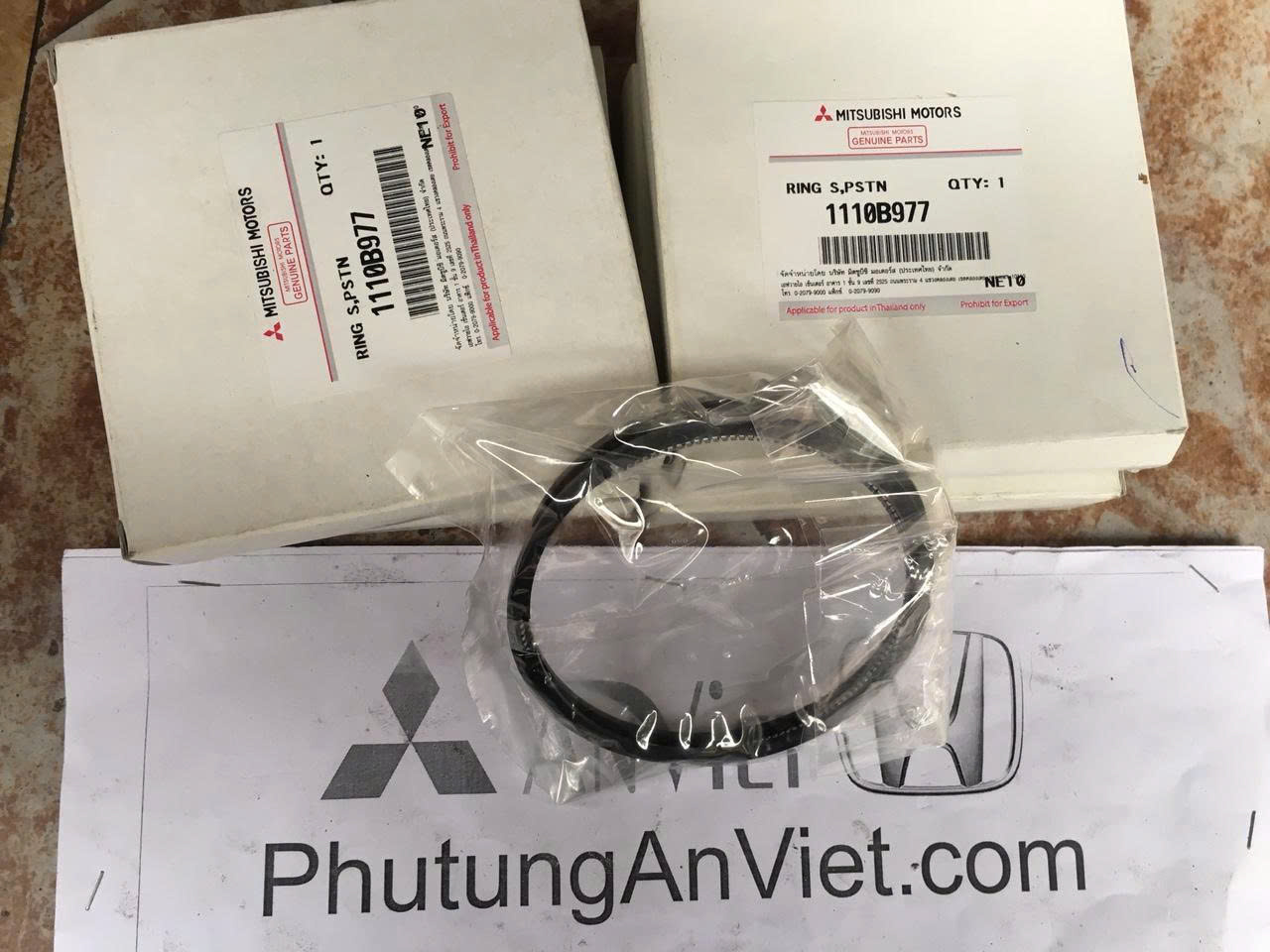 Xéc măng Xe Mitsubishi Triton 2008 - 2018, Xéc măng Xe Mitsubishi Pajero Sport 2010 - 2018, xéc măng triton máy dầu , xéc măng pajero sport máy dàu động cơ 4d56 loại rãnh dầu dầy 3mm 1110B977