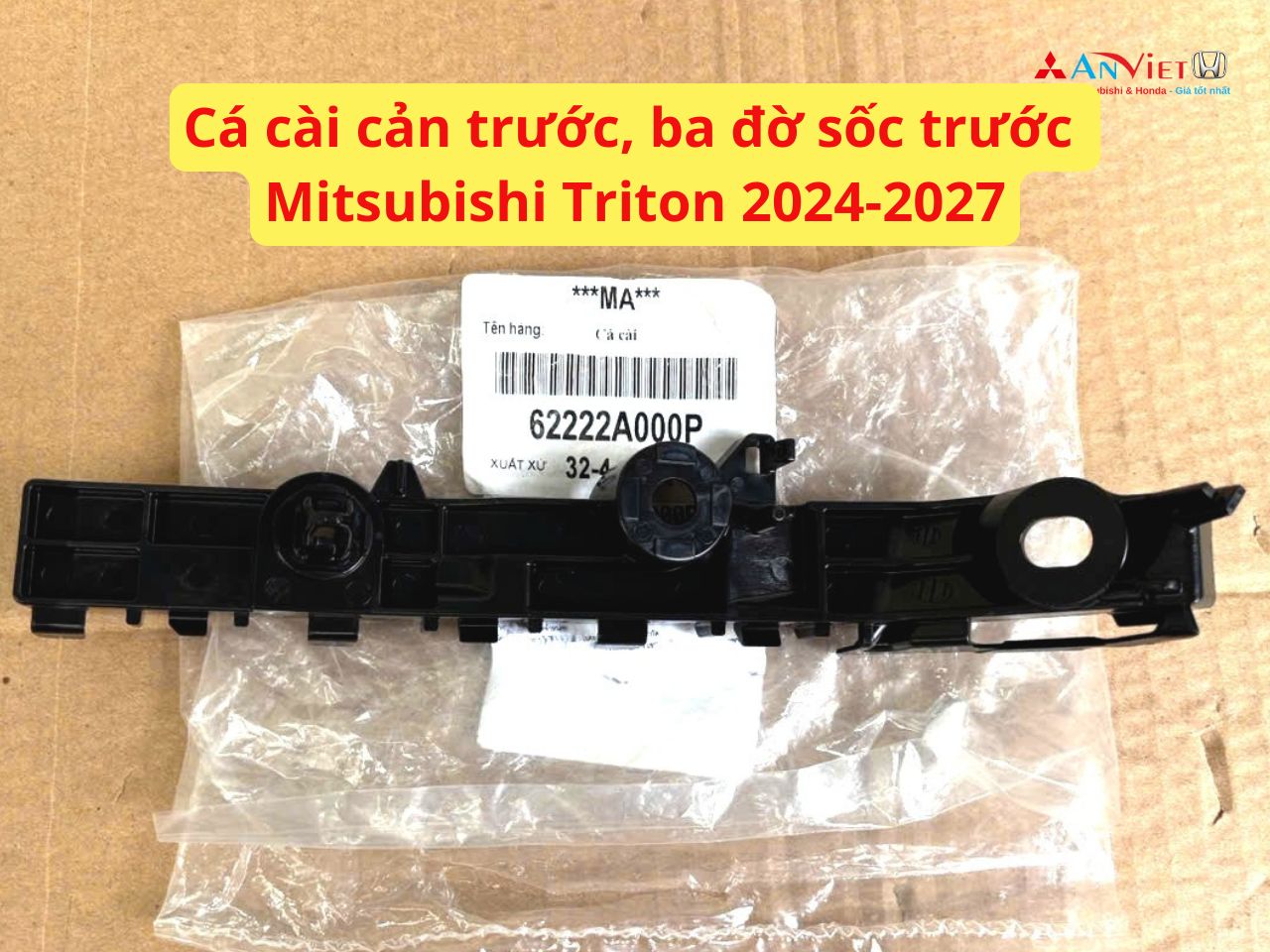 Cá cài cản trước, ba đờ sốc trước Mitsubishi Triton 2024-2027 62222A000P 62223A000P