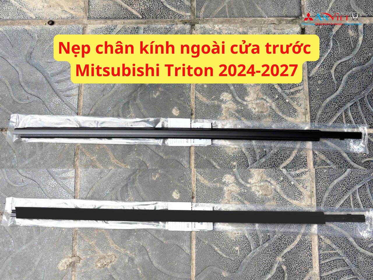 Nẹp chân kính ngoài cửa trước Mitsubishi Triton 2024-2027 80820A050P 80821A050P