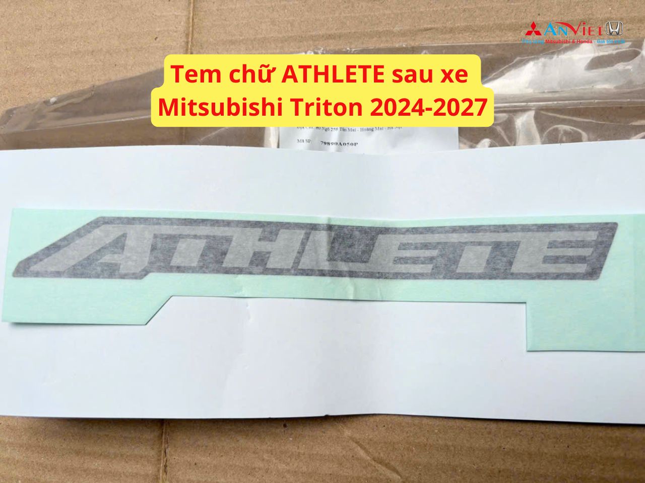 Tem chữ ATHLETE sau xe Mitsubishi Triton 2024-2027 79890A050P