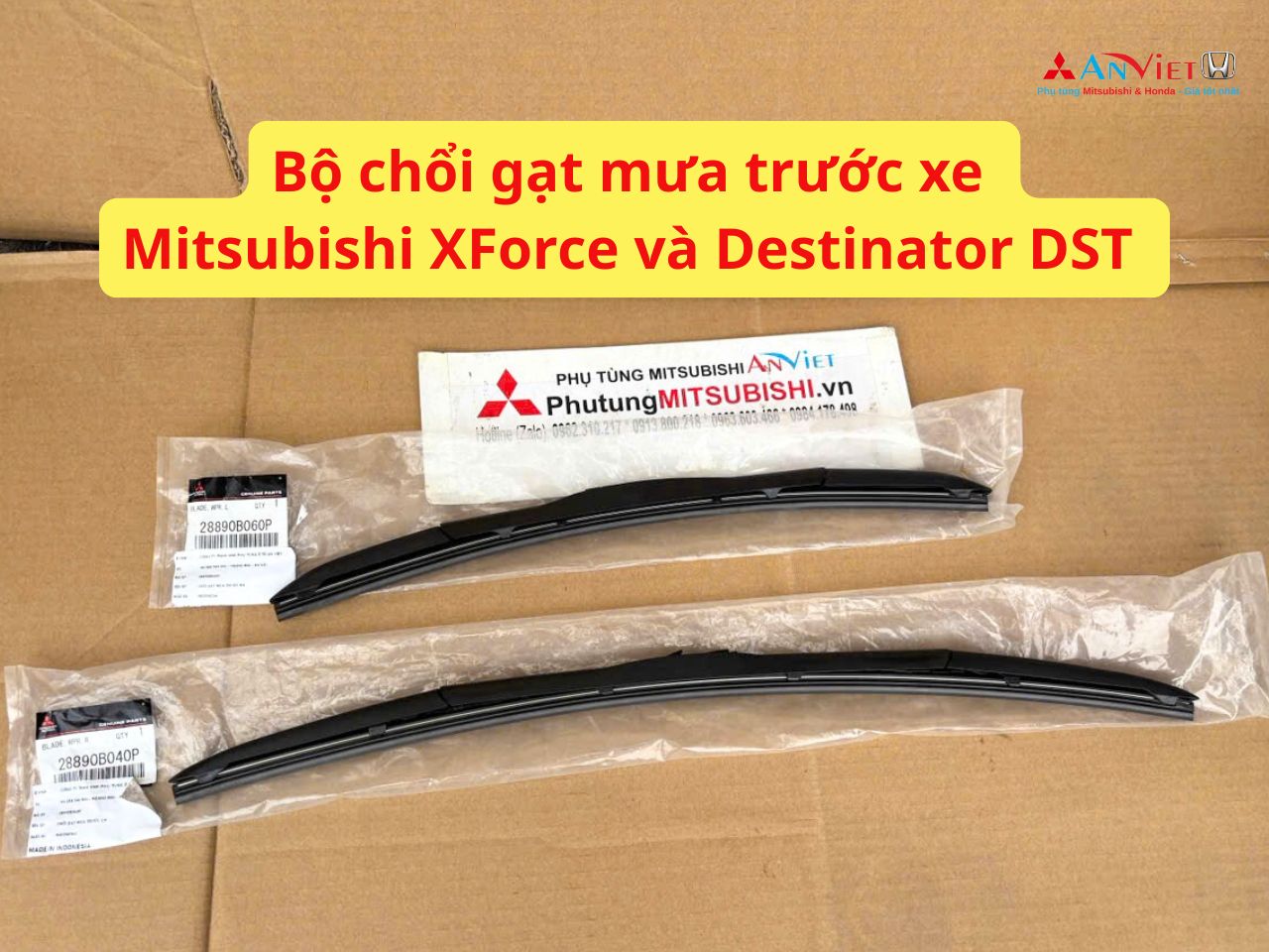 Bộ chổi gạt mưa trước xe Mitsubishi XForce và Destinator DST 28890B060P 28890B040P