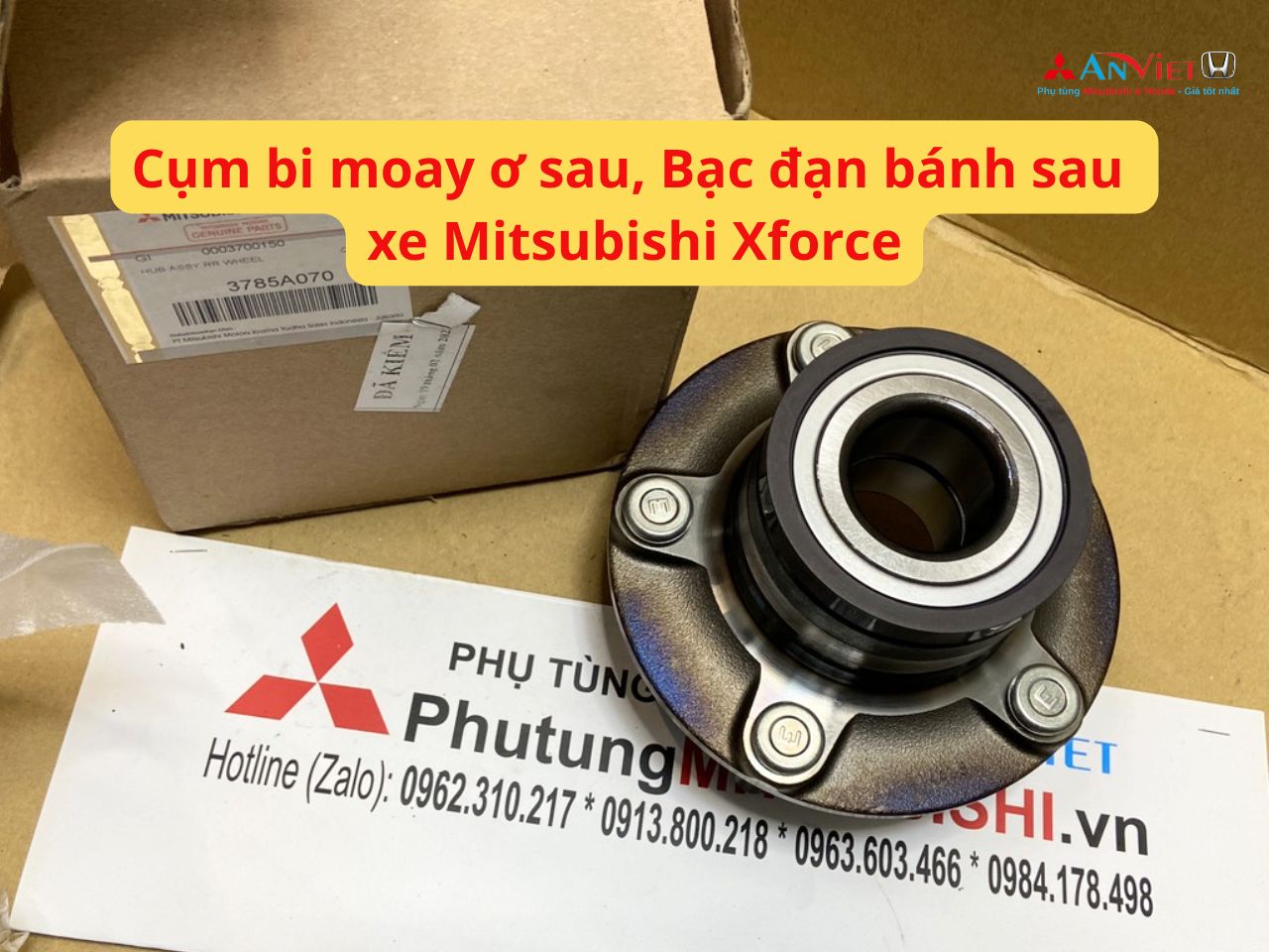 Cụm bi moay ơ sau, Bạc đạn bánh sau trái phải LH RH xe Mitsubishi Xforce 43202W000P 3785A070
