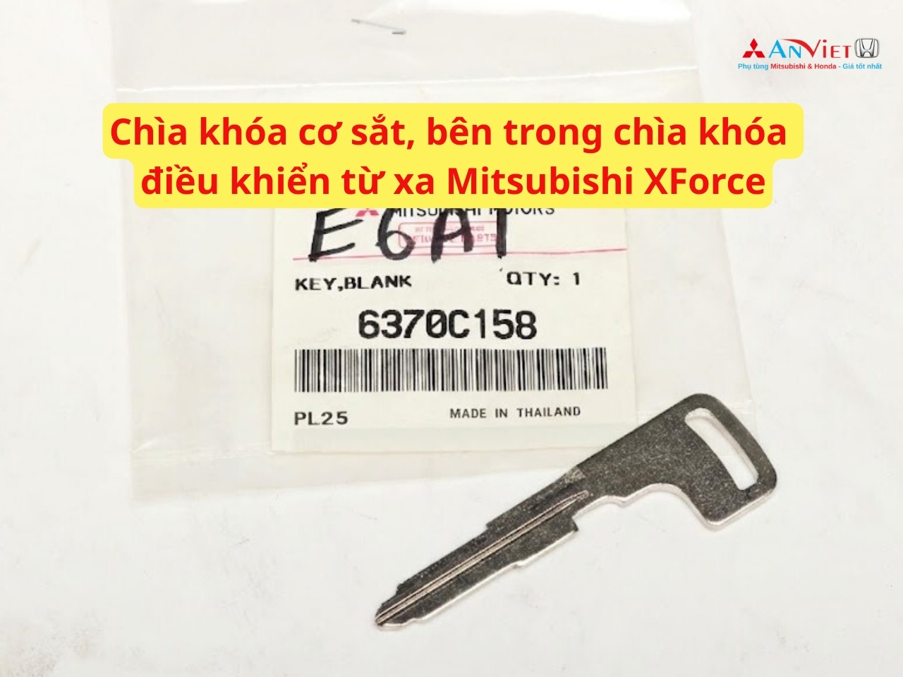 Chìa khóa cơ sắt, bên trong chìa khóa điều khiển từ xa Mitsubishi XForce 6370C158