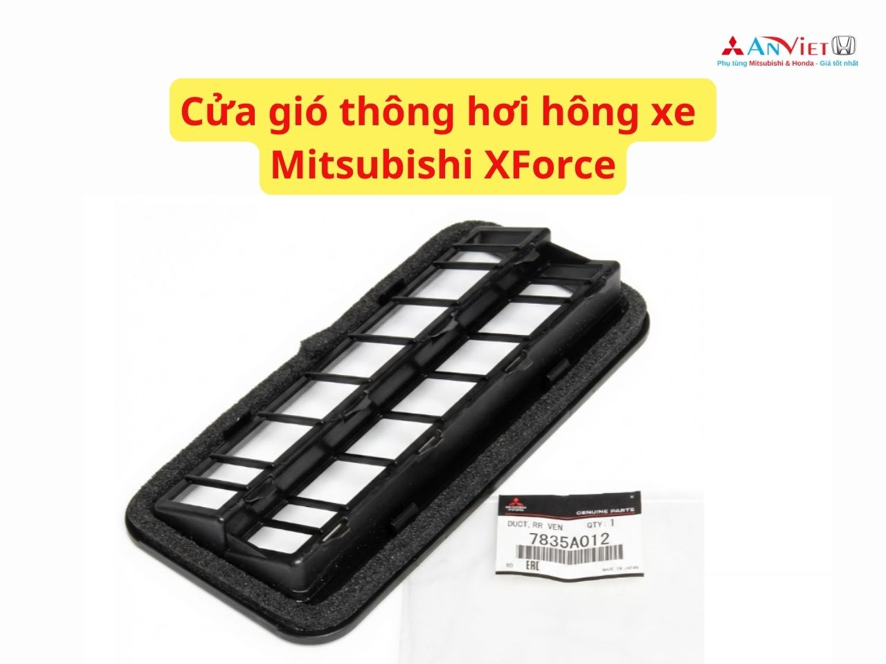 Cửa gió thông hơi hông xe Mitsubishi XForce 7835A012