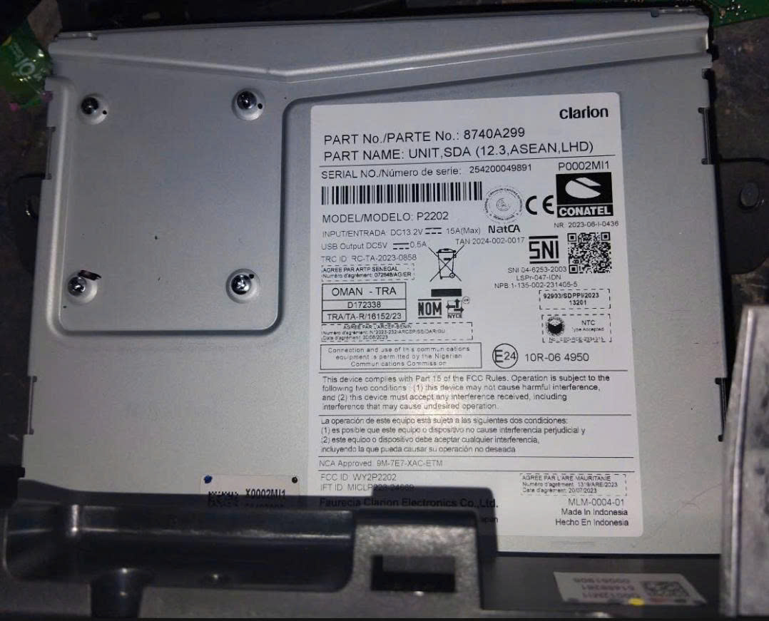 Màn hình thông tin giải trí Xe Mitsubishi Xforcer 2024-2026 8740A299 8740A283 8740A298