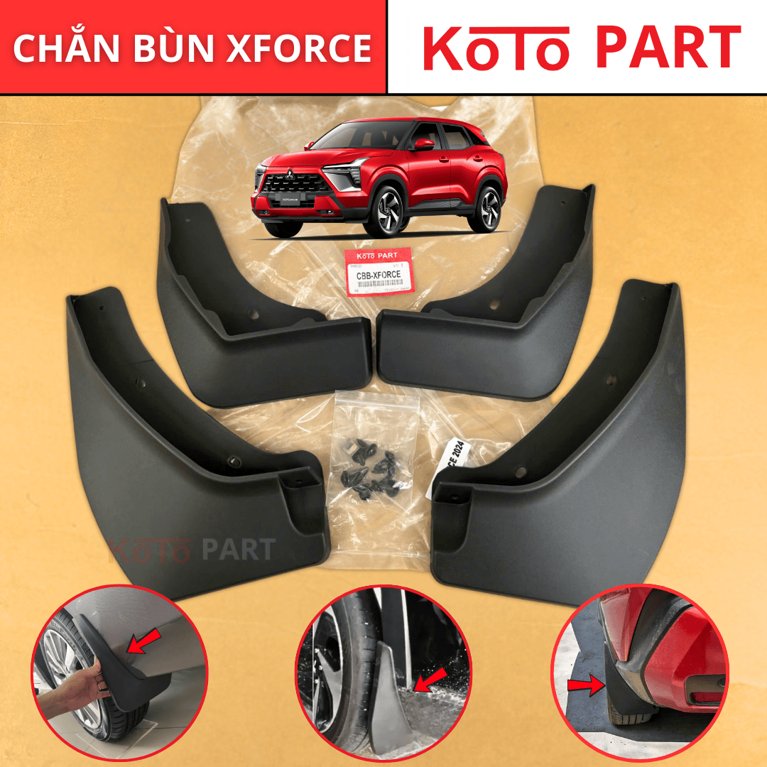 Chắn bùn xe Mitsubishi Xforce (Kèm Đủ bộ ốc vít)