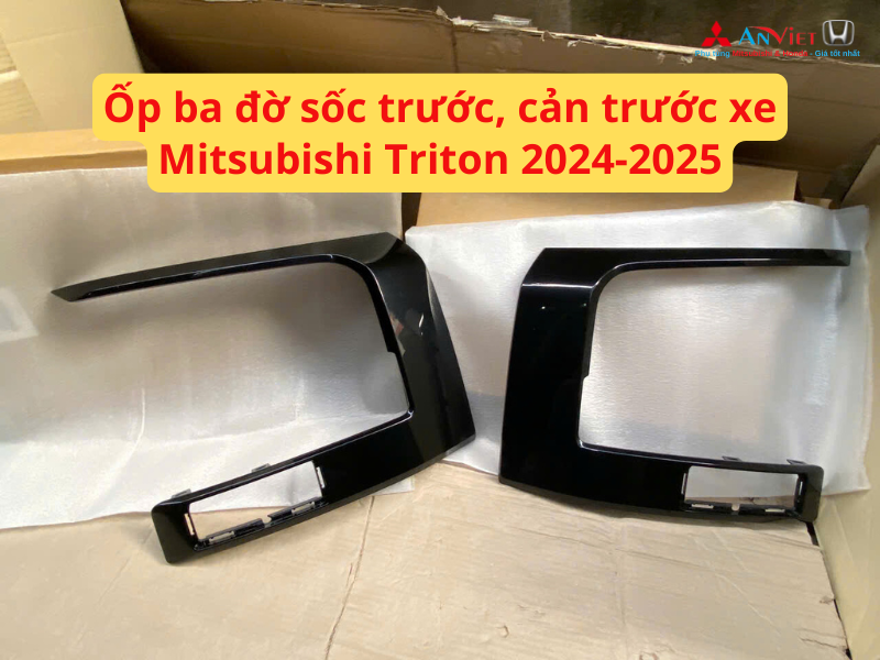 Ốp ba đờ sốc trước, cản trước xe Mitsubishi Triton 2024-2025