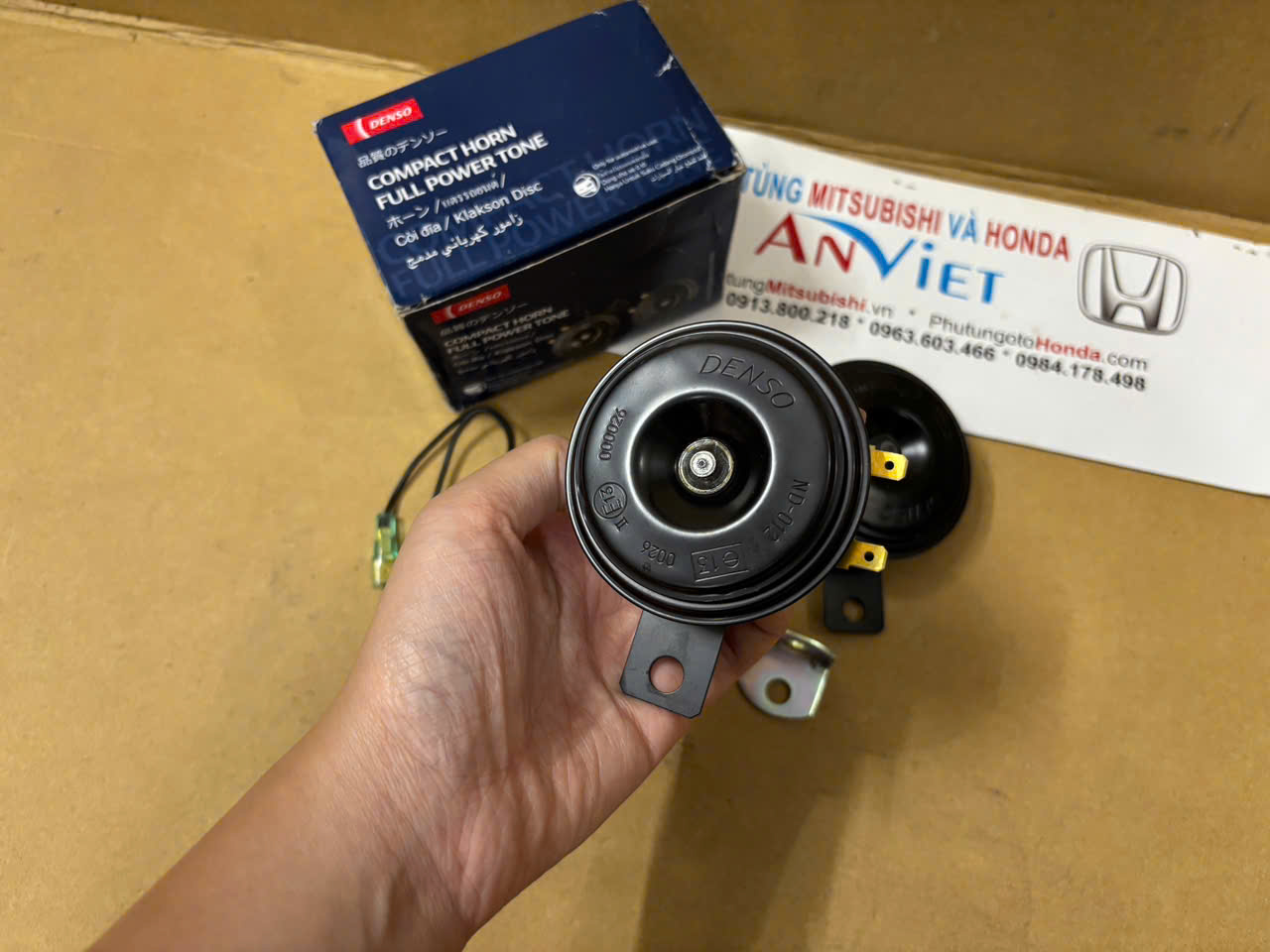 Còi đĩa, Còi sên DENSO 12V Chính Hãng - dùng cho tất cả ô tô