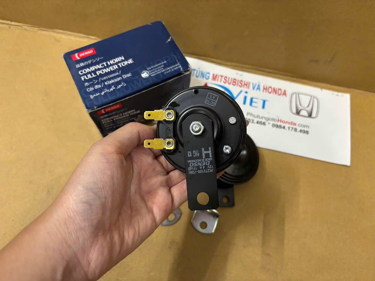 Còi đĩa, Còi sên DENSO 12V Chính Hãng - dùng cho tất cả ô tô