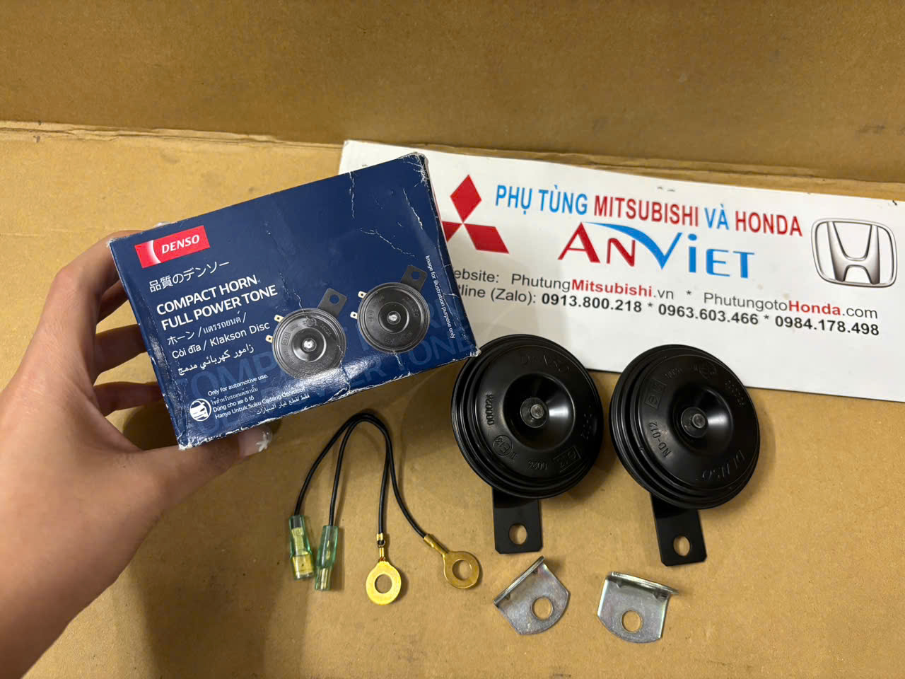 Còi đĩa, Còi sên DENSO 12V Chính Hãng - dùng cho tất cả ô tô