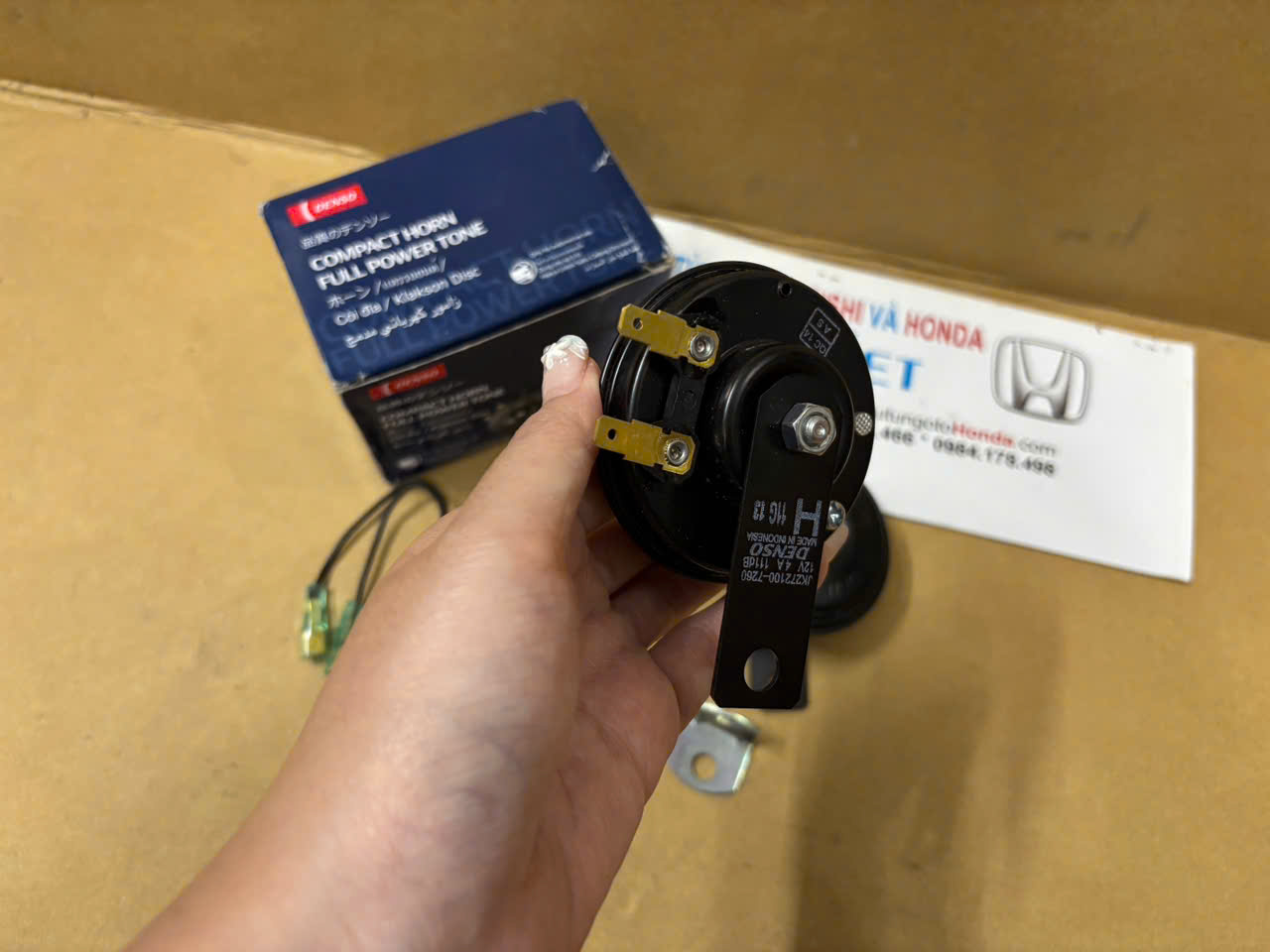 Còi đĩa, Còi sên DENSO 12V Chính Hãng - dùng cho tất cả ô tô