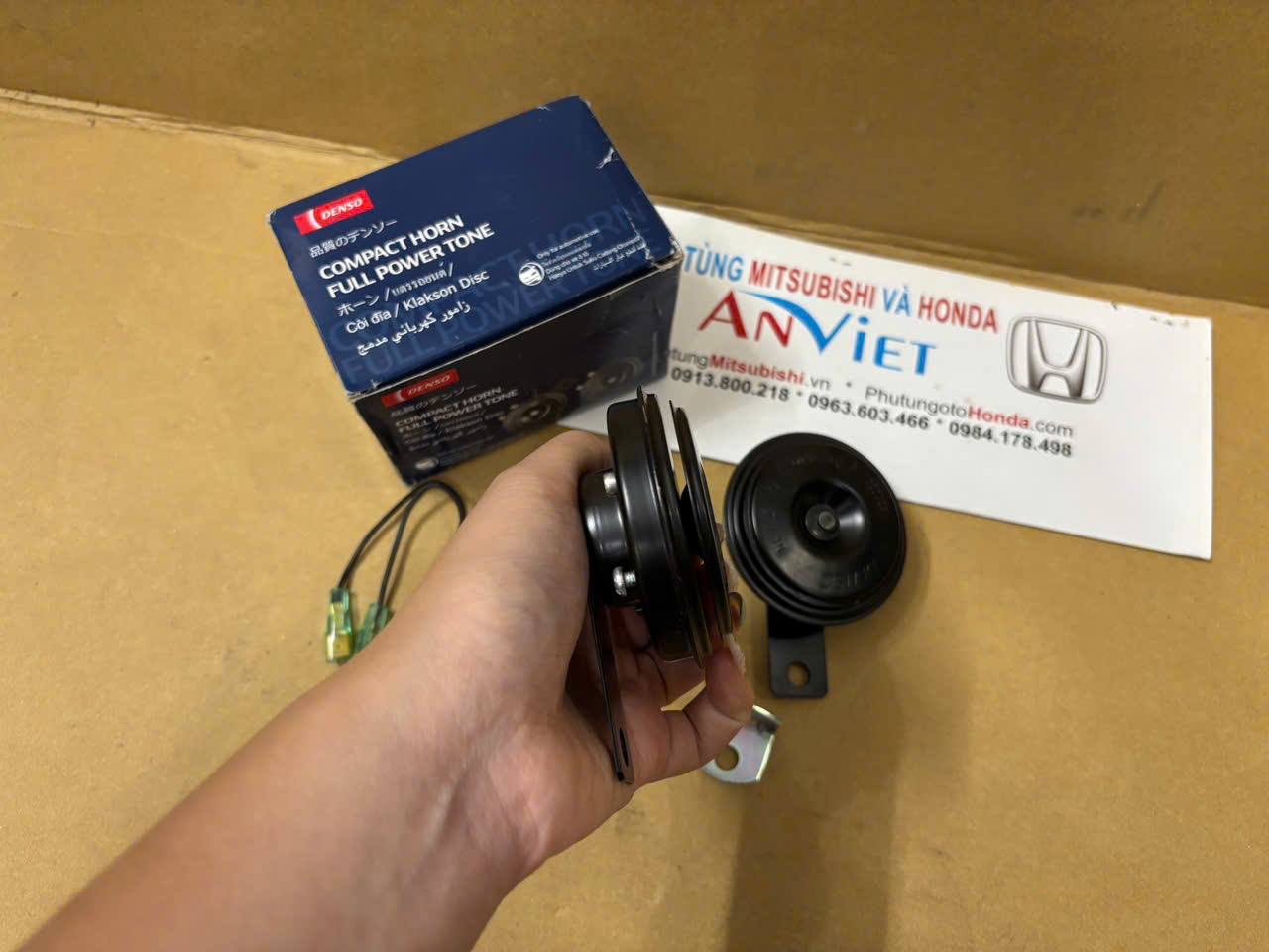 Còi đĩa, Còi sên DENSO 12V Chính Hãng - dùng cho tất cả ô tô