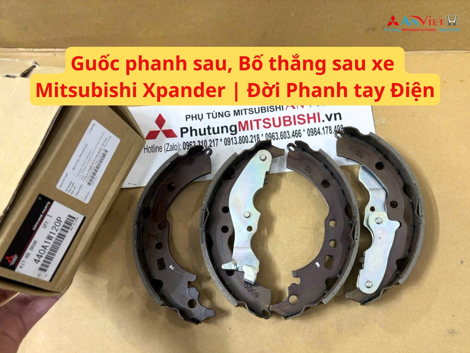 Guốc phanh sau, Bố thắng sau xe Mitsubishi Xpander | Đời Phanh tay Điện