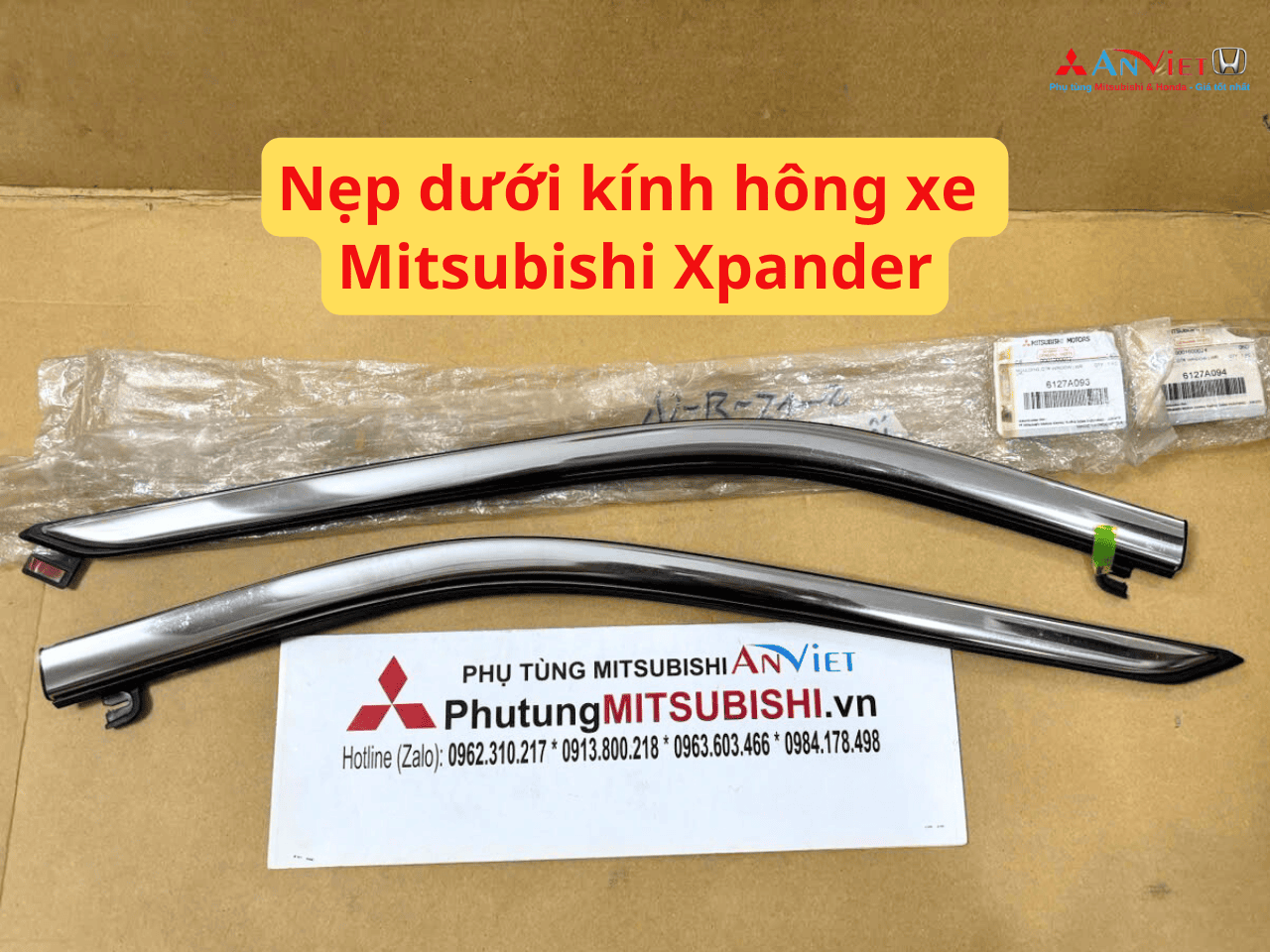 Nẹp dưới kính hông xe Mitsubishi Xpander