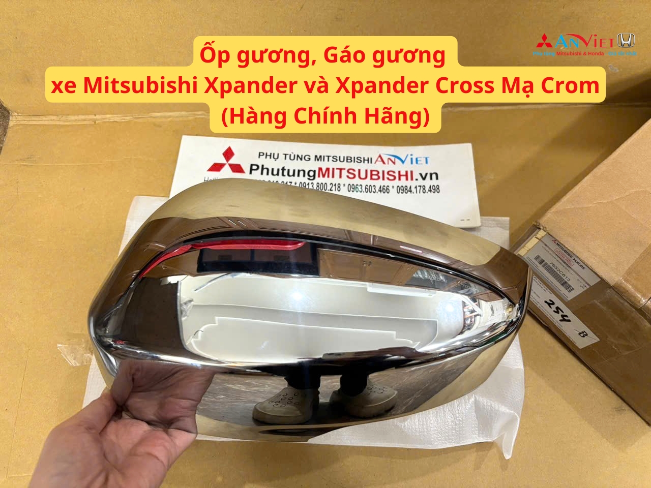 Ốp gương, Gáo gương xe Mitsubishi Xpander và Xpander Cross Mạ Crom