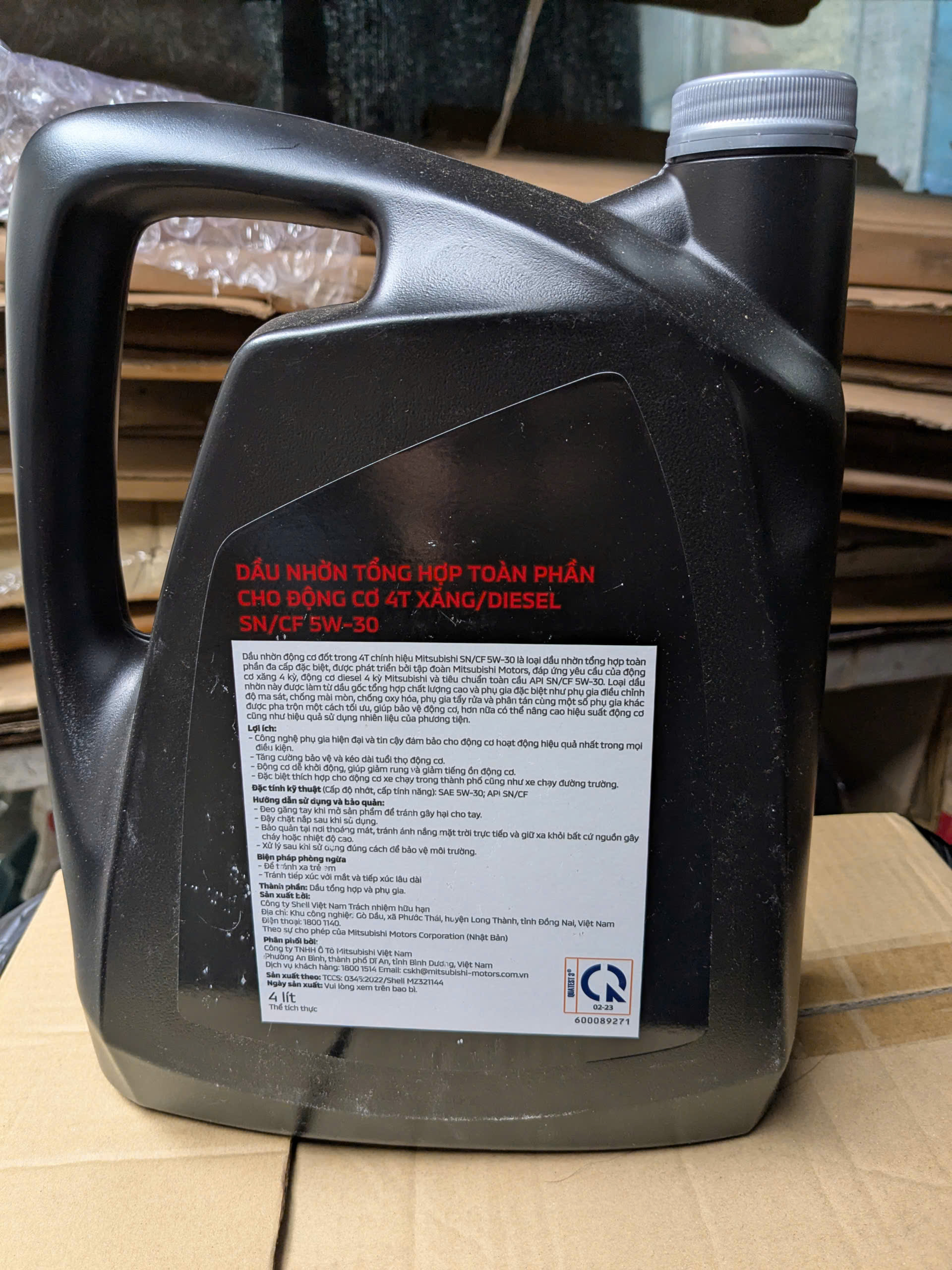 Dầu nhớt máy tổng hợp động cơ xe Mitsubishi loại 5w-30