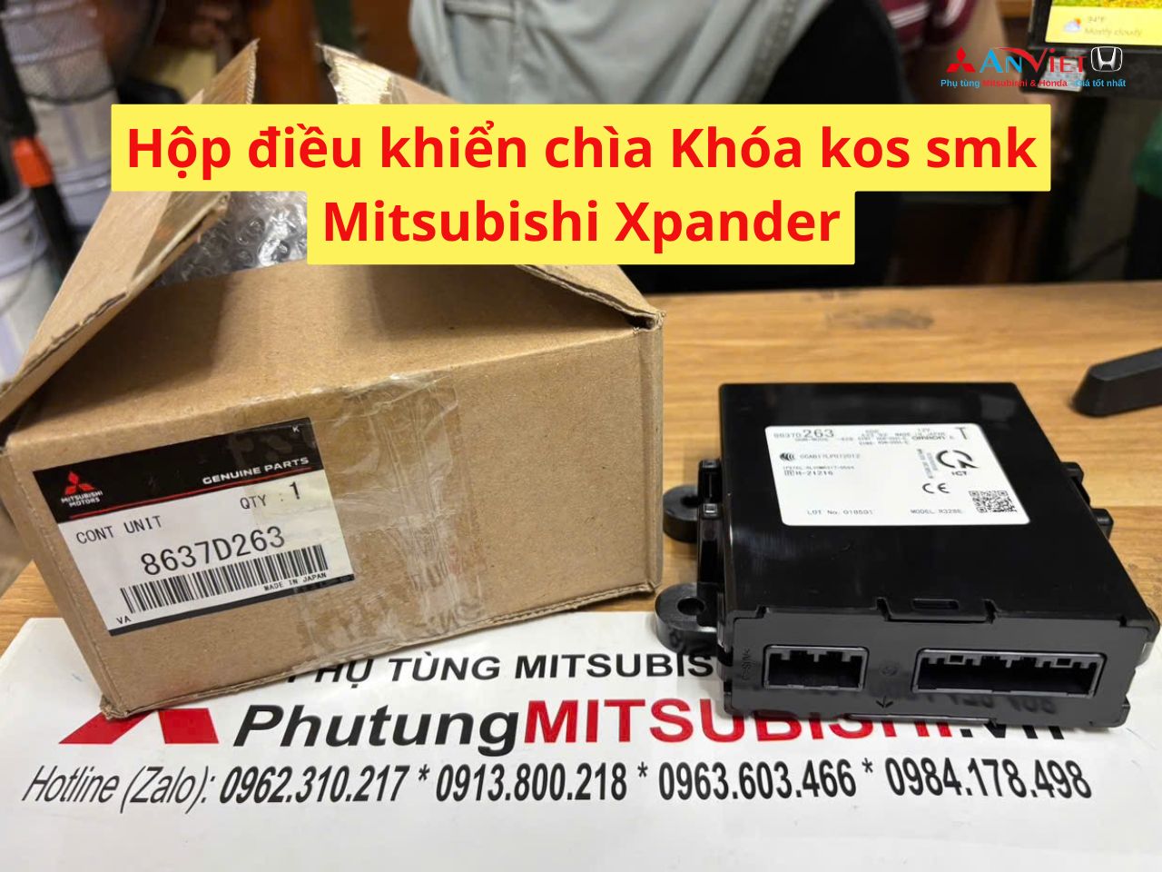 Hộp điều khiển chìa Khóa kos smk Mitsubishi Xpander 8637D263