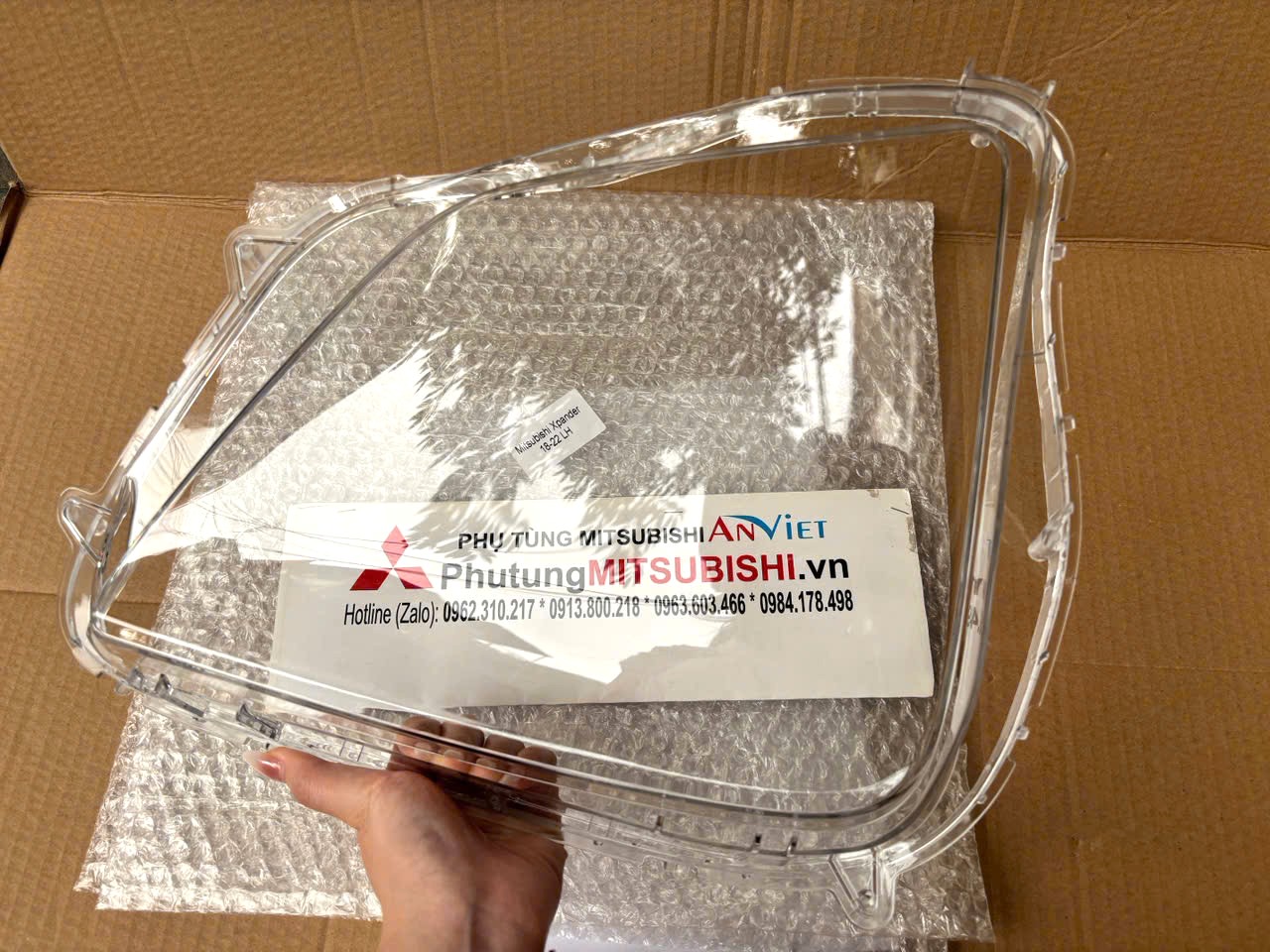 Vỏ, Mặt nạ đèn pha, Mặt kính nhựa đèn pha xe Mitsubishi Xpander 2018-2022