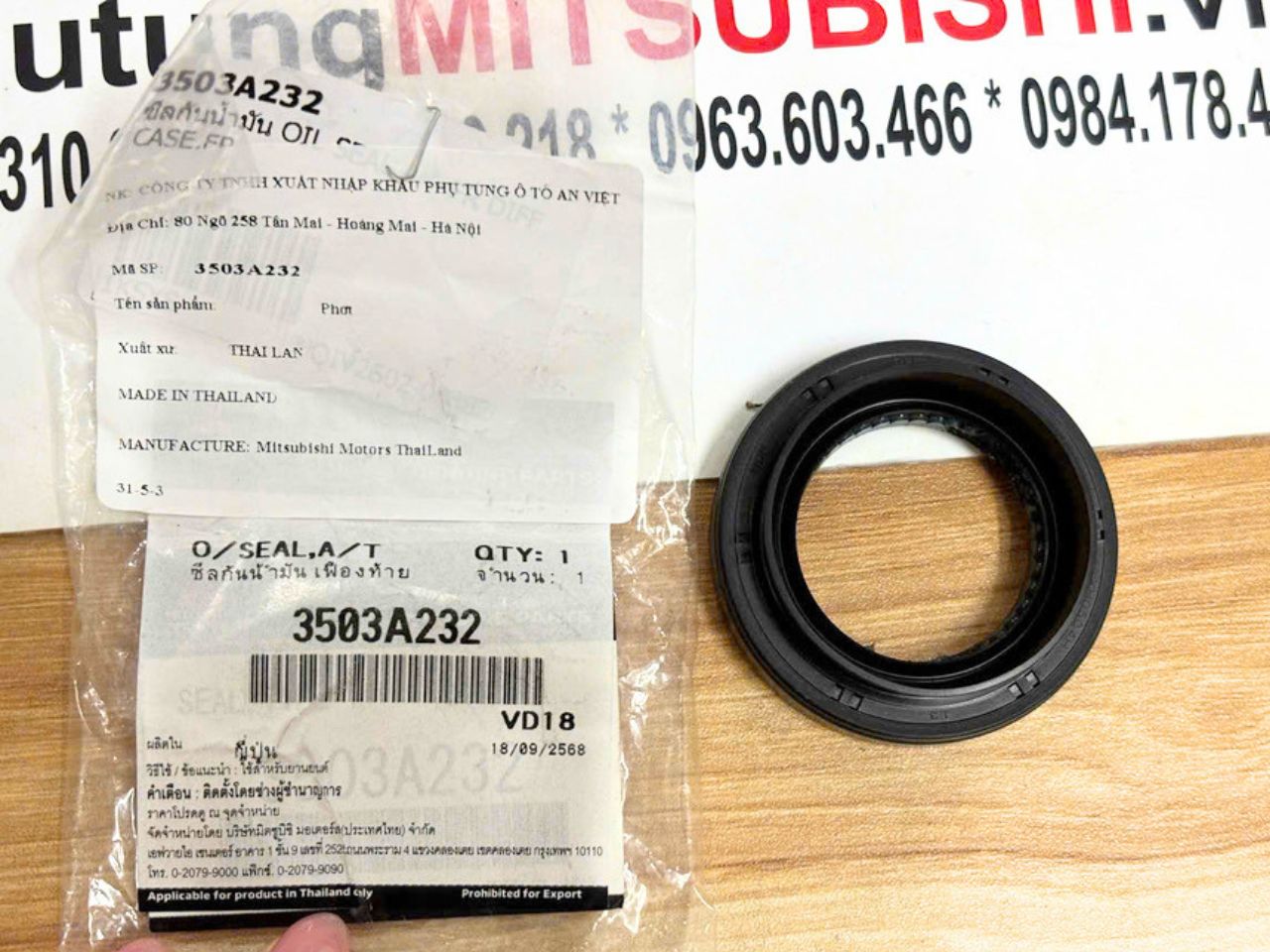 Phớt vi sai, phớt láp phụ cắm hộp số Mitsubishi Xpander 3503A232