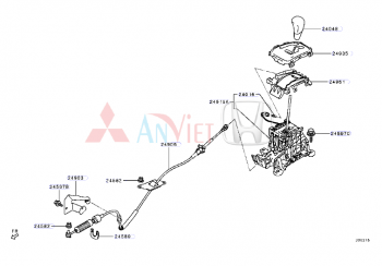 Nắm đấm cần đi số xe Mitsubishi Attrage