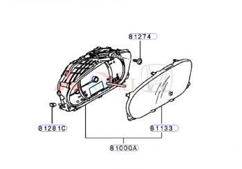 Mặt kính đồng hồ công tơ mét xe Mitsubishi Attrage