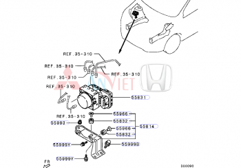 Giá đỡ cụm ABS xe Mitsubishi Attrage