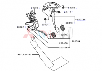 Chân đạp phanh xe Mitsubishi Attrage