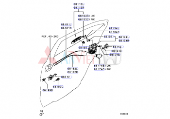 Thanh hạn chế cửa sau xe Mitsubishi Attrage