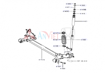 Dây cáp phanh tay xe Mitsubishi Attrage